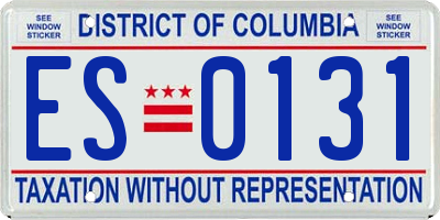 DC license plate ES0131