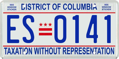 DC license plate ES0141