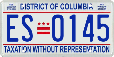 DC license plate ES0145