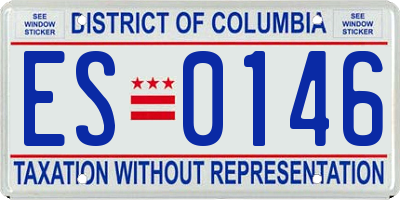 DC license plate ES0146