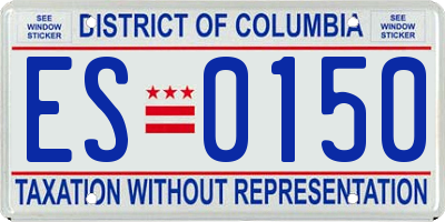 DC license plate ES0150