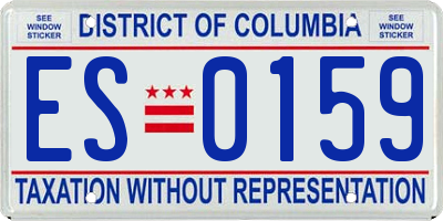 DC license plate ES0159