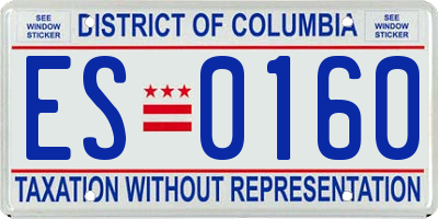 DC license plate ES0160