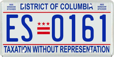 DC license plate ES0161