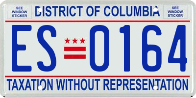 DC license plate ES0164