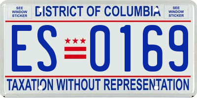 DC license plate ES0169