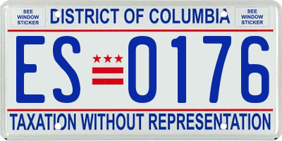 DC license plate ES0176