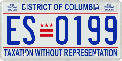 DC license plate ES0199