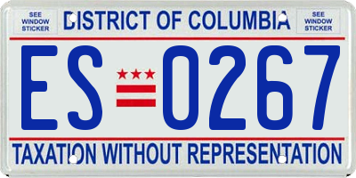 DC license plate ES0267