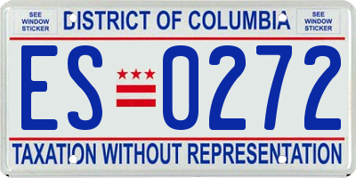 DC license plate ES0272