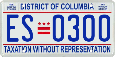 DC license plate ES0300