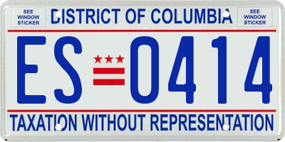 DC license plate ES0414