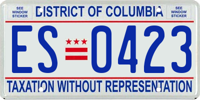 DC license plate ES0423