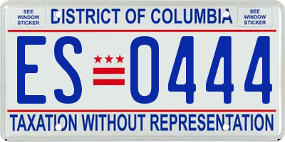 DC license plate ES0444