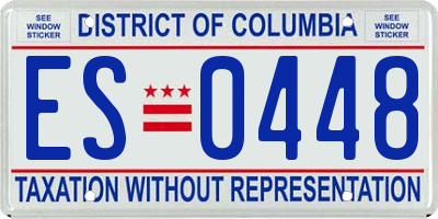 DC license plate ES0448