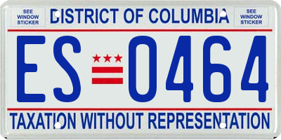 DC license plate ES0464