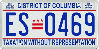 DC license plate ES0469