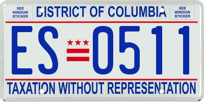 DC license plate ES0511