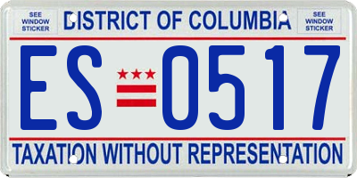 DC license plate ES0517