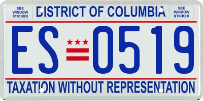 DC license plate ES0519
