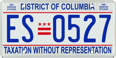 DC license plate ES0527