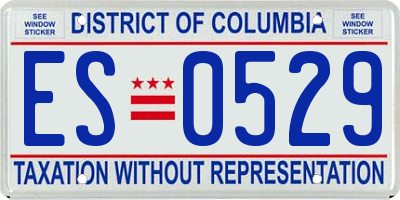 DC license plate ES0529