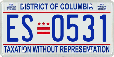 DC license plate ES0531
