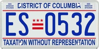 DC license plate ES0532