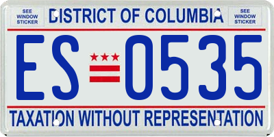 DC license plate ES0535