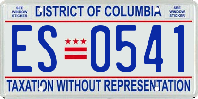 DC license plate ES0541