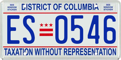 DC license plate ES0546