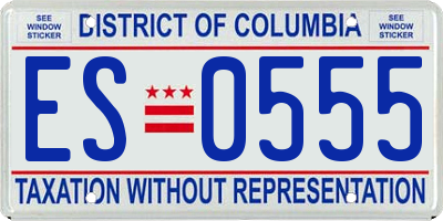 DC license plate ES0555