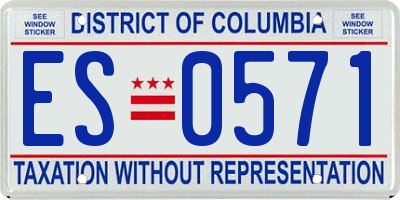 DC license plate ES0571