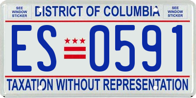 DC license plate ES0591