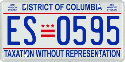 DC license plate ES0595