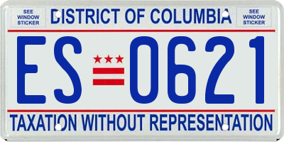 DC license plate ES0621