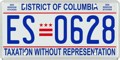 DC license plate ES0628