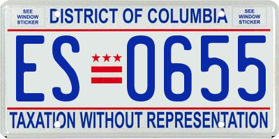 DC license plate ES0655