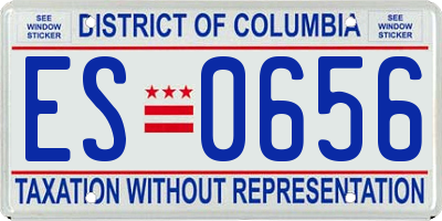 DC license plate ES0656