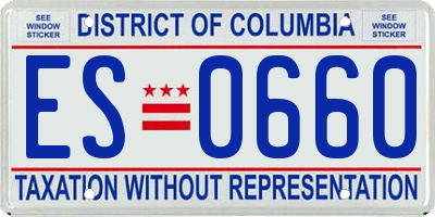 DC license plate ES0660