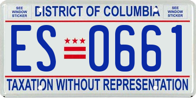 DC license plate ES0661