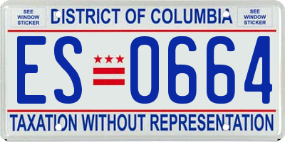 DC license plate ES0664