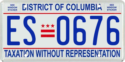 DC license plate ES0676