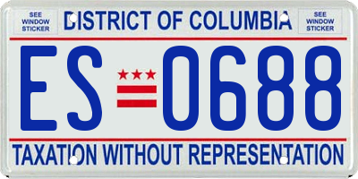 DC license plate ES0688