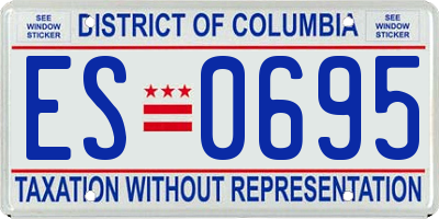 DC license plate ES0695