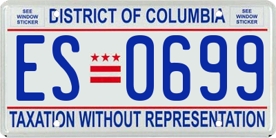 DC license plate ES0699