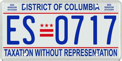 DC license plate ES0717