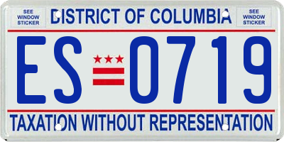 DC license plate ES0719