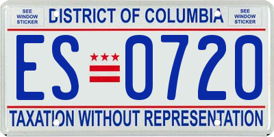 DC license plate ES0720