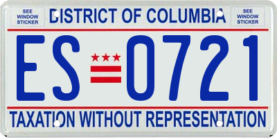 DC license plate ES0721